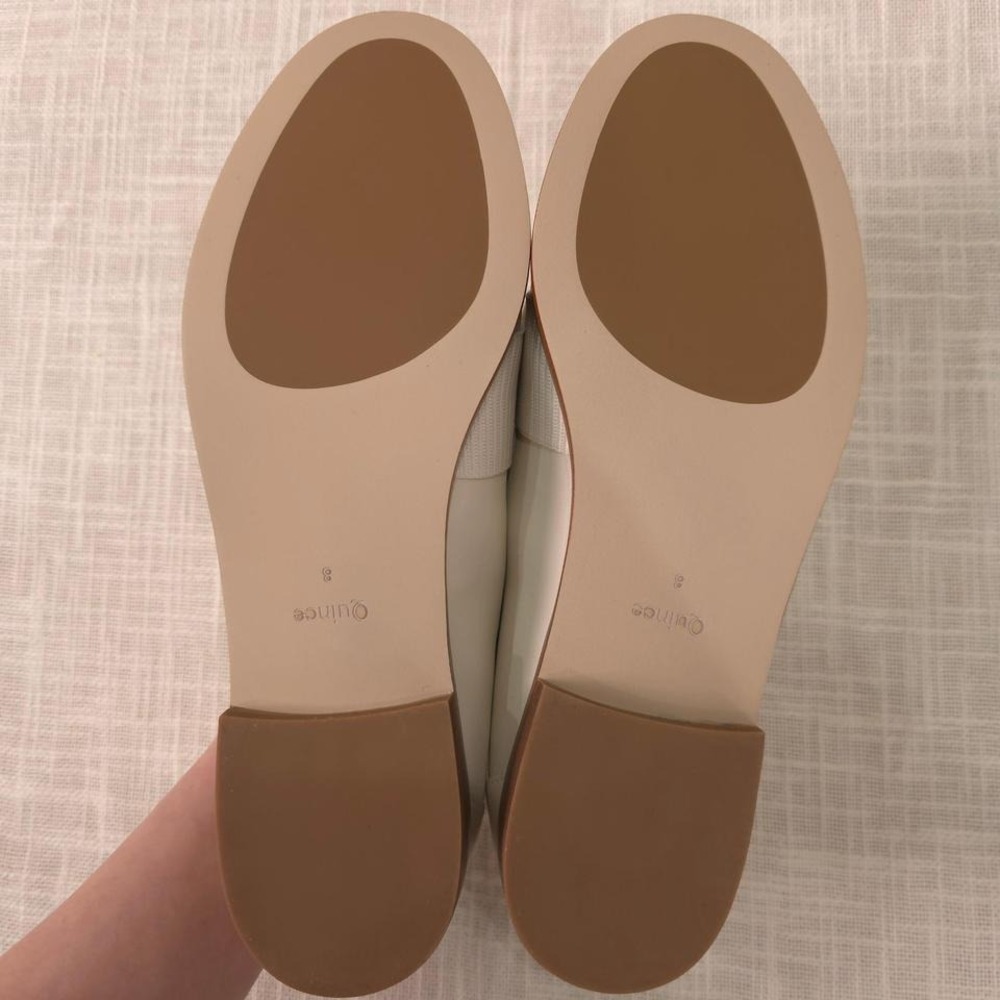 Quince Italian Leather Bow Penny Loafer - Bone/ Size 8 - Picture 8 of 9